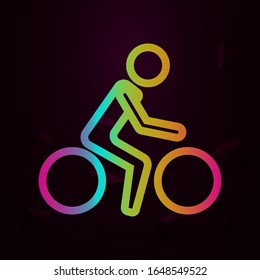 cyclist nolan style icon. Simple thin line, outline vector of navigation icons for ui and ux, website or mobile application
