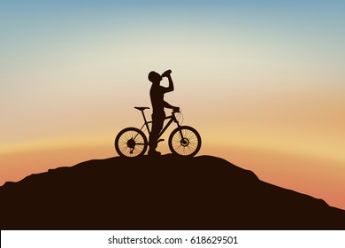 cyclist on edge