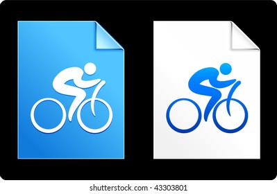Cyclist on Paper Set Original Vector Illustration AI 8 Compatible File
