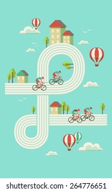 cyclist on the road