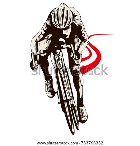 Cyclist on the road
