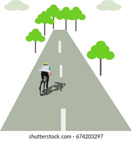 Cyclist in the park