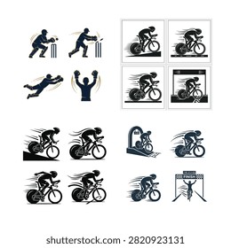 Cyclist racing and falling in various action poses , And, international sports event, multi sport competition, athletics championship, sports tournament, Commonwealth Games