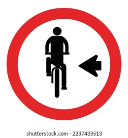 Cyclist, ride left. Traffic signs used in Brazil. It is the Official listing, valid for the Exams. Regulatory Signaling. CTB