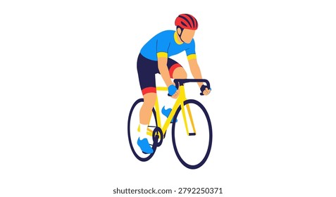 A cyclist rides a bicycle