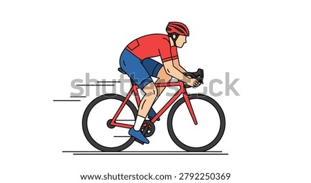 A cyclist rides a bicycle