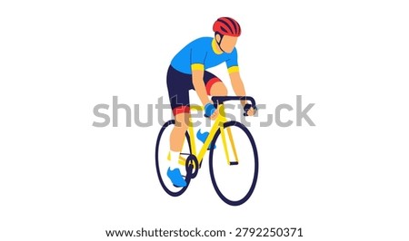 A cyclist rides a bicycle