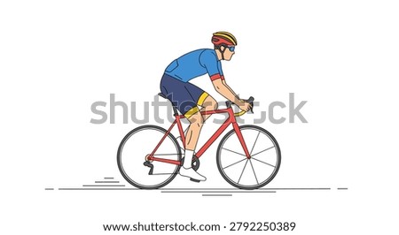 A cyclist rides a bicycle