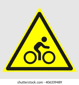 cyclist sign, bicyclist sign