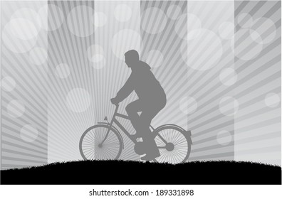 cyclist silhouette 