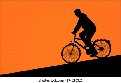 cyclist silhouette