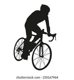 Cyclist silhouette