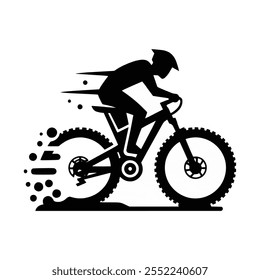 Cyclist Silhouette Icon. Cycling Athlete Cycle. Olympic Game Sport Shadow Isolated on White Background Illustration Vector