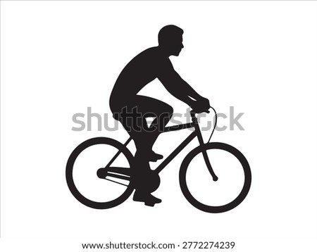 Cyclist silhouette illustration vector bicycle rider sport fitness outdoor design