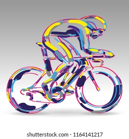 cyclist silhouette vector