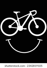 Cyclist smile vector art design, eps file. design file for t-shirt. SVG, EPS cuttable design file svg