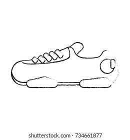 Cyclist sneaker isolated