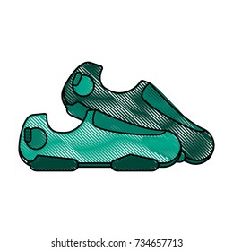 Cyclist sneakers isolated