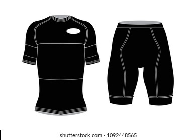 Cyclist sportswear 002, Sportive black and white model