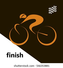 cyclist. start finish