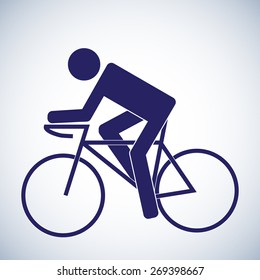 Cyclist Symbol Icon. Vector illustration