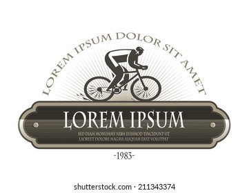 Cyclist. Vector format