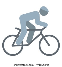 cyclist, vector icon
