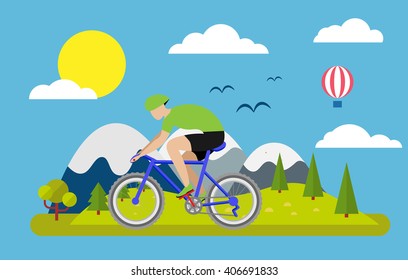 Cyclist vector illustration