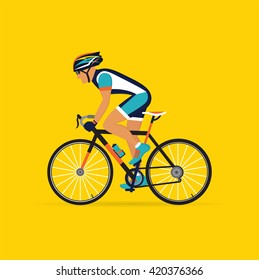 cyclist vector illustration 