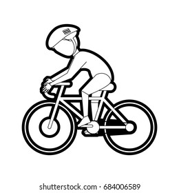 cyclist vector illustration