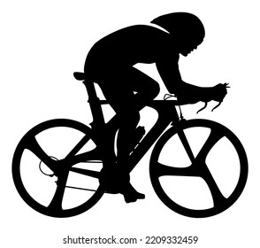 Cyclist vector, silhouette vector, isolated illustration abstract pattern on white background