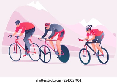 ciclistas de montaña