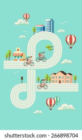 cyclists in city