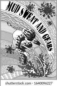 Cyclocross.  Poster on a bicycle theme.  