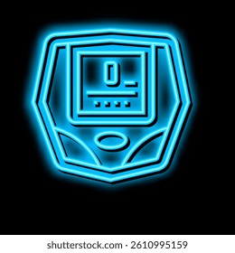 cyclometer bike device neon light sign vector. cyclometer bike device illustration