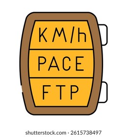 cyclometer device line icon vector. cyclometer device sign. isolated symbol illustration