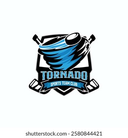 Cyclon Tornado Hurricane Thunderstorm Windstrom American Sports Style Team Club Academy Logo Template Vector