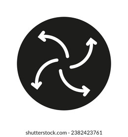 Cyclone arrows icon. Vector illustration.