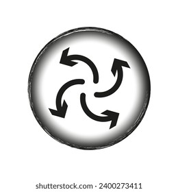 Cyclone arrows icon. Vector illustration. EPS 10.