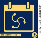Cyclone Calendar Day icon. Vector EPS illustration style is flat iconic symbol, yellow color.