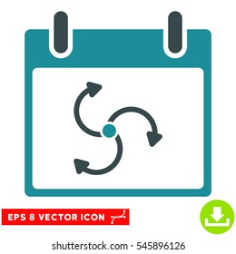 Cyclone Calendar Day icon. Vector EPS illustration style is flat iconic bicolor symbol, soft blue colors.