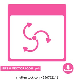 Cyclone Calendar Page icon. Vector EPS illustration style is flat iconic symbol, pink color.