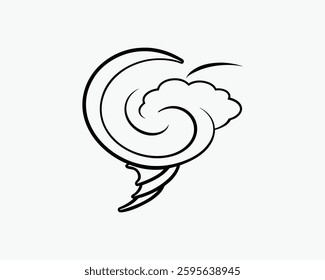 Cyclone and cloud Illustration Vector Art Design