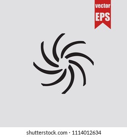 Cyclone icon in trendy isolated on grey background.Vector illustration.