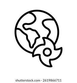 Ilustração Do Vetor De Linha Do Ciclone Isolada No Plano De Fundo Branco.