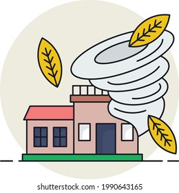 cyclone proof house Concept, Hurricanes and Typhoons resistant properties Vector Icon Design, urban and suburban house Symbol, Real Estate and Property Sign, Apartment and Mortgage Stock illustration