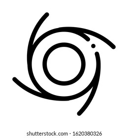 Cyclone Tornado Icon Vector. Outline Cyclone Tornado Sign. Isolated Contour Symbol Illustration