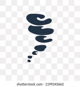 Cyclone vector icon isolated on transparent background, Cyclone transparency concept can be used web and mobile