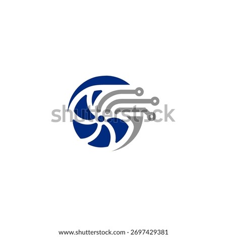 Cyclone Vortex turbo Logo. Great for Power and Speed Brand, Minimal Modern Icon