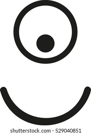 Cyclops cartoon face - one-eyed
